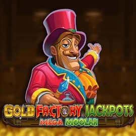 Official Jackpots logo: Gold Factory Jackpots Mega Moolah by Aurum Signature Studios at Spinjo Casino