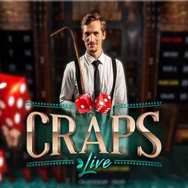 Live Craps online game logo by Evolution on spinjonz.com