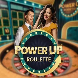 Official Live Casino logo: PowerUP Roulette by Pragmatic Play at Spinjo Casino