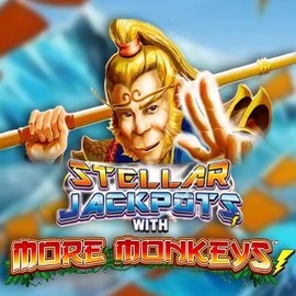 Stellar Jackpots with More Monkeys logo by Lightning Box Game at Spinjo Casino
